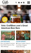 How craftbeer.com looks like on a mobile device such as an iPhone.