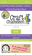 How craftchameleon.com looks like on a mobile device such as an iPhone.
