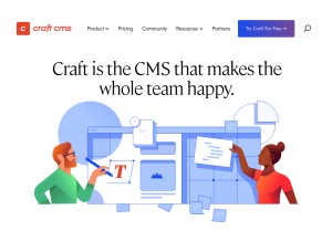 How craftcms.com looks like on a tablet such as an iPad.