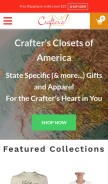 How craftersclosetsofamerica.com looks like on a mobile device such as an iPhone.