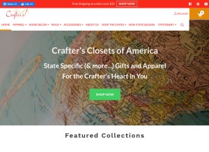 How craftersclosetsofamerica.com looks like on a tablet such as an iPad.