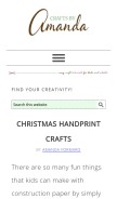 How craftsbyamanda.com looks like on a mobile device such as an iPhone.