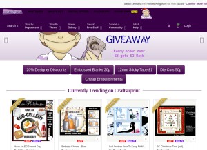 How craftsuprint.com looks like on a tablet such as an iPad.