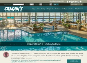 How craguns.com looks like on a tablet such as an iPad.