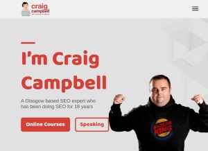 How craigcampbellseo.com looks like on a tablet such as an iPad.