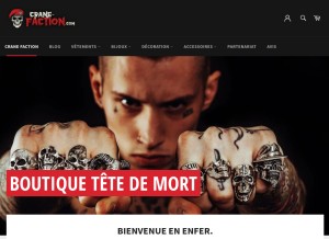 How crane-faction.fr looks like on a tablet such as an iPad.