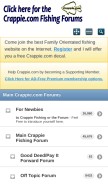 How crappie.com looks like on a mobile device such as an iPhone.