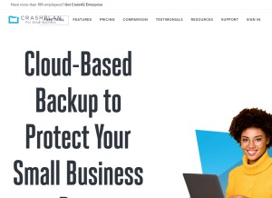 How crashplanpro.com looks like on a tablet such as an iPad.