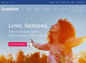 How crawco.com looks like on a tablet such as an iPad.