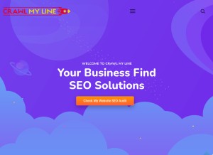 How crawlmyline.com looks like on a tablet such as an iPad.