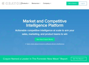 How crayon.co looks like on a tablet such as an iPad.