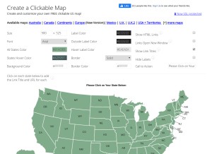 How createaclickablemap.com looks like on a tablet such as an iPad.