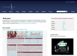How createblog.com looks like on a tablet such as an iPad.