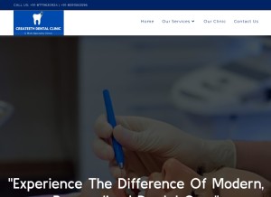 How createethdentalclinic.com looks like on a tablet such as an iPad.