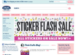 How createforless.com looks like on a tablet such as an iPad.