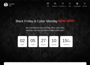 How creative-tim.com looks like on a tablet such as an iPad.