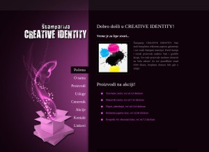 How creativeidentity.co.rs looks like on a tablet such as an iPad.