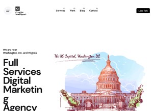 How creativeintelligent.com looks like on a tablet such as an iPad.