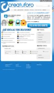 How creatuforo.com looks like on a mobile device such as an iPhone.