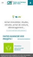 How credit-agricole.fr looks like on a mobile device such as an iPhone.