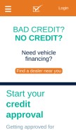 How creditacceptance.com looks like on a mobile device such as an iPhone.