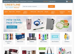 How crestline.com looks like on a tablet such as an iPad.