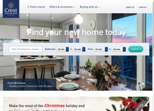How crestnicholson.com looks like on a tablet such as an iPad.