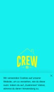 How crew99.at looks like on a mobile device such as an iPhone.