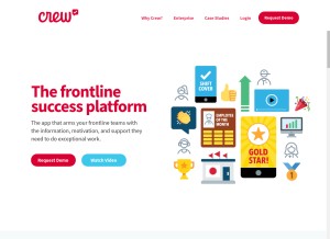 How crewapp.com looks like on a tablet such as an iPad.