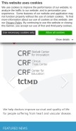 How crf.org looks like on a mobile device such as an iPhone.