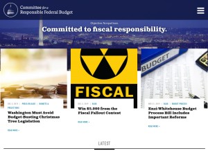 How crfb.org looks like on a tablet such as an iPad.