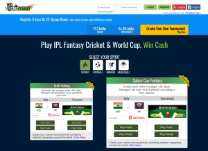 How cricbattle.com looks like on a tablet such as an iPad.