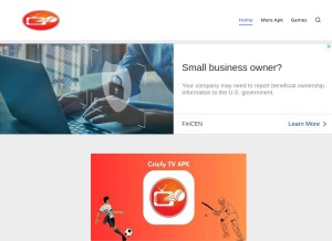 How cricfytvapkpro.com looks like on a tablet such as an iPad.