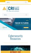 How cricpa.com looks like on a mobile device such as an iPhone.