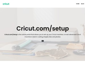 How cricutcomsetup.com looks like on a tablet such as an iPad.