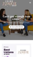 How crimejunkiepodcast.com looks like on a mobile device such as an iPhone.