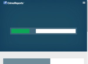 How crimereports.com looks like on a tablet such as an iPad.