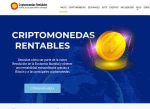 How criptomonedasrentables.com looks like on a tablet such as an iPad.