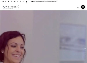 How cristinaviyuela.com looks like on a tablet such as an iPad.