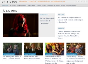 How critictoo.com looks like on a tablet such as an iPad.