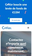 How critizr.com looks like on a mobile device such as an iPhone.