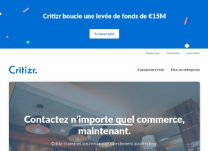 How critizr.com looks like on a tablet such as an iPad.