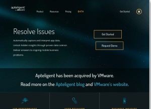How crittercism.com looks like on a tablet such as an iPad.