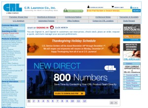 How crlaurence.com looks like on a tablet such as an iPad.