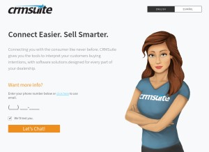 How crmsuite.com looks like on a tablet such as an iPad.