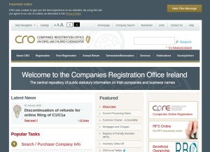 How cro.ie looks like on a tablet such as an iPad.