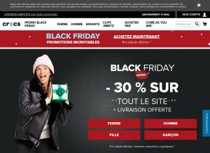 How crocs.com looks like on a tablet such as an iPad.