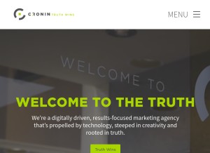 How cronin-co.com looks like on a tablet such as an iPad.