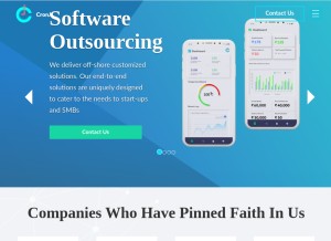 How cronj.com looks like on a tablet such as an iPad.