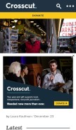 How crosscut.com looks like on a mobile device such as an iPhone.